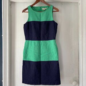Banana Republic Color Block Sheath Dress Sz. 8 Sleeveless Career Lined Pockets